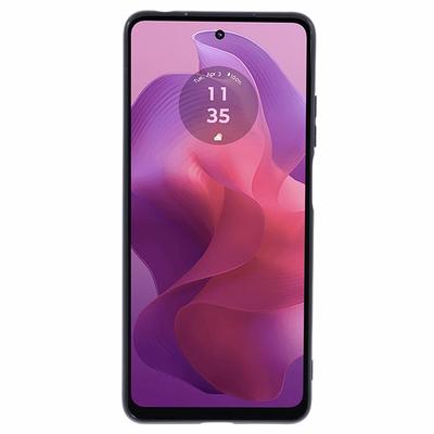 For Motorola Moto E14 4G/G04 4G/G04s 4G/G24 4G Phone Case Black Protective Shell TPU Phone Cover with Glossy Design