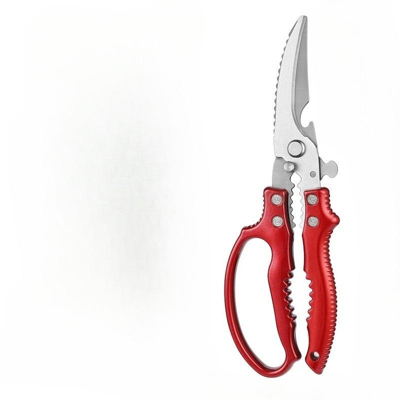 1Pc Kitchen Scissors Powerful Chicken Bone Scissors Multifunctional Kitchen Bone Scissors Fish Killing Food Scissors Stainless Steel Household