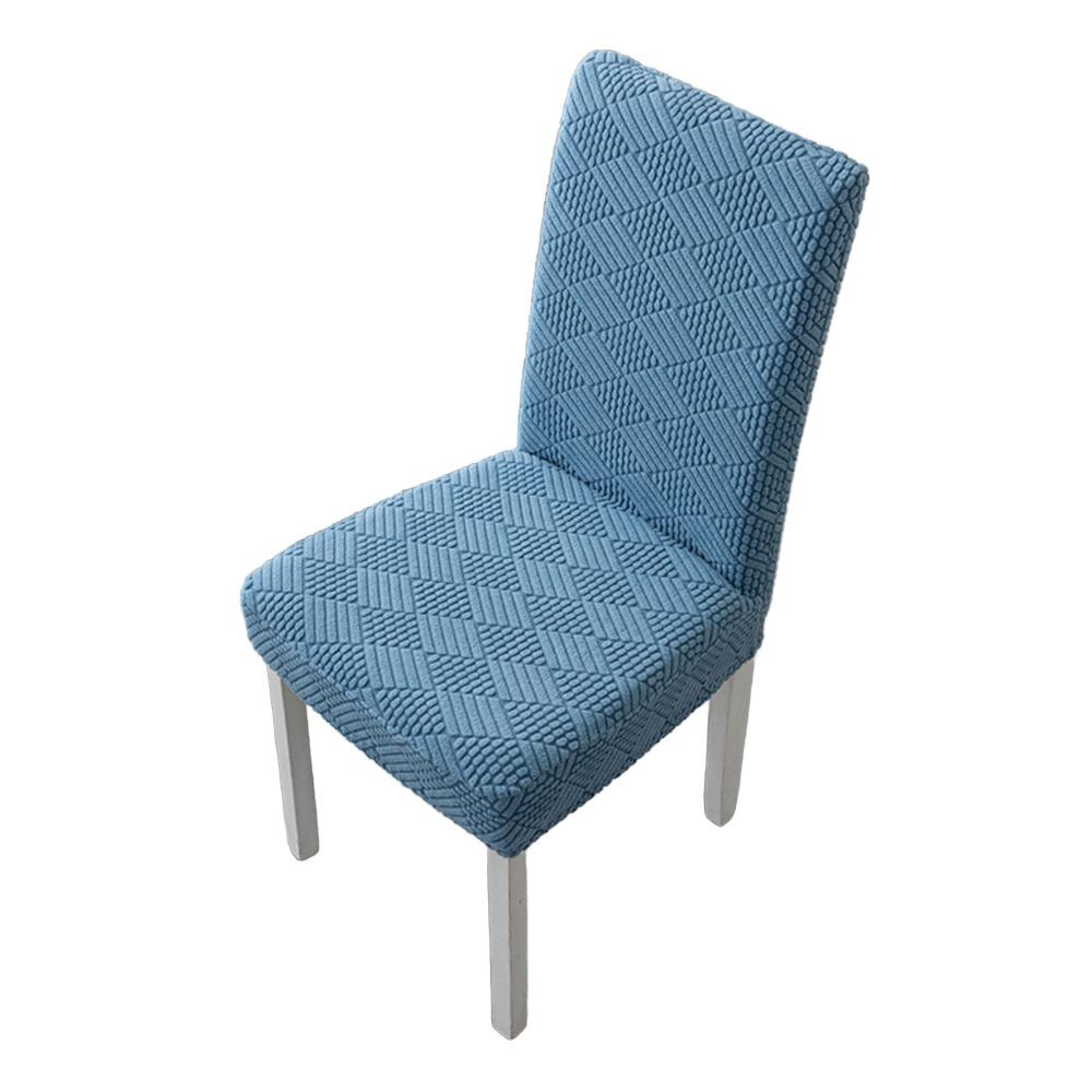 

Long Checkered Dining Chair Cover Elastic Stretch Polar Fleece Seat Covers Solid Color Waterproof Chair Protectors Home Dining