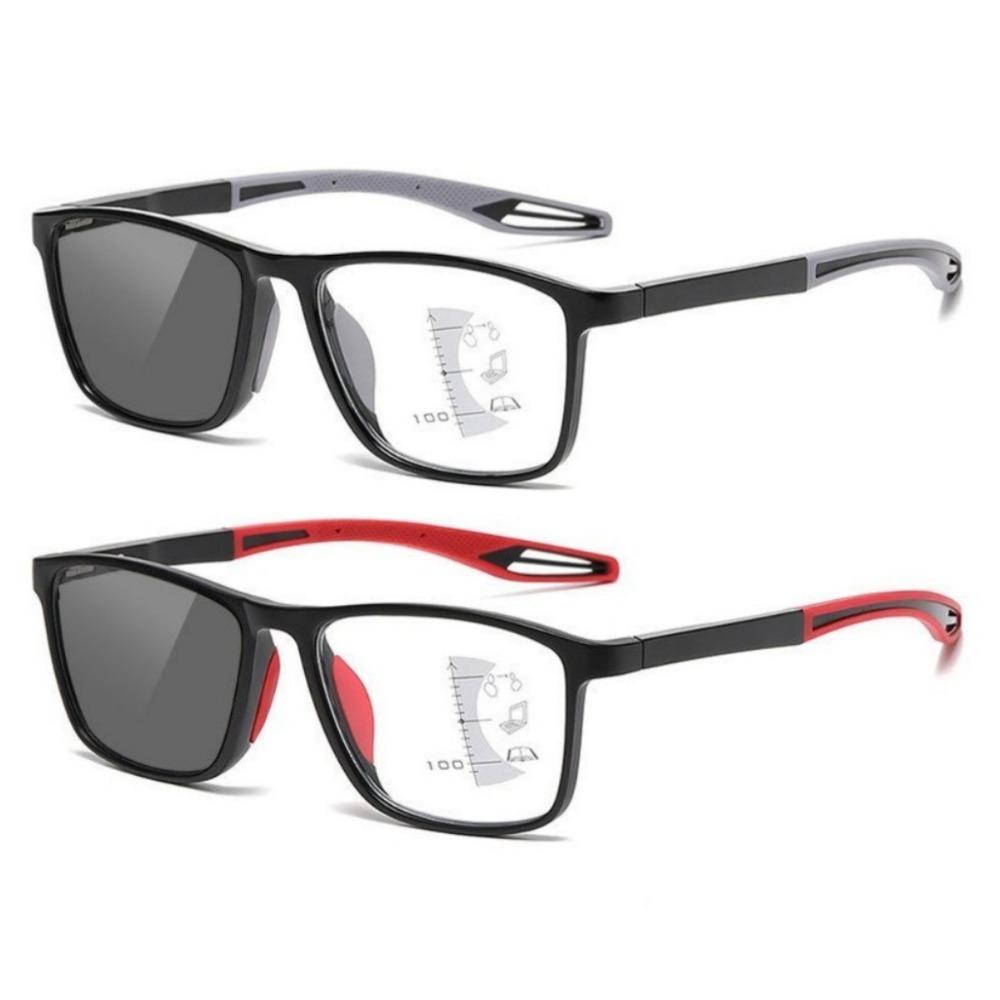 3in1 Pochromic Multifocal Reading Glasses Progressive Look Far And Near Eyeglasses Men Sport TR90 Frame Anti Blue Light Grade