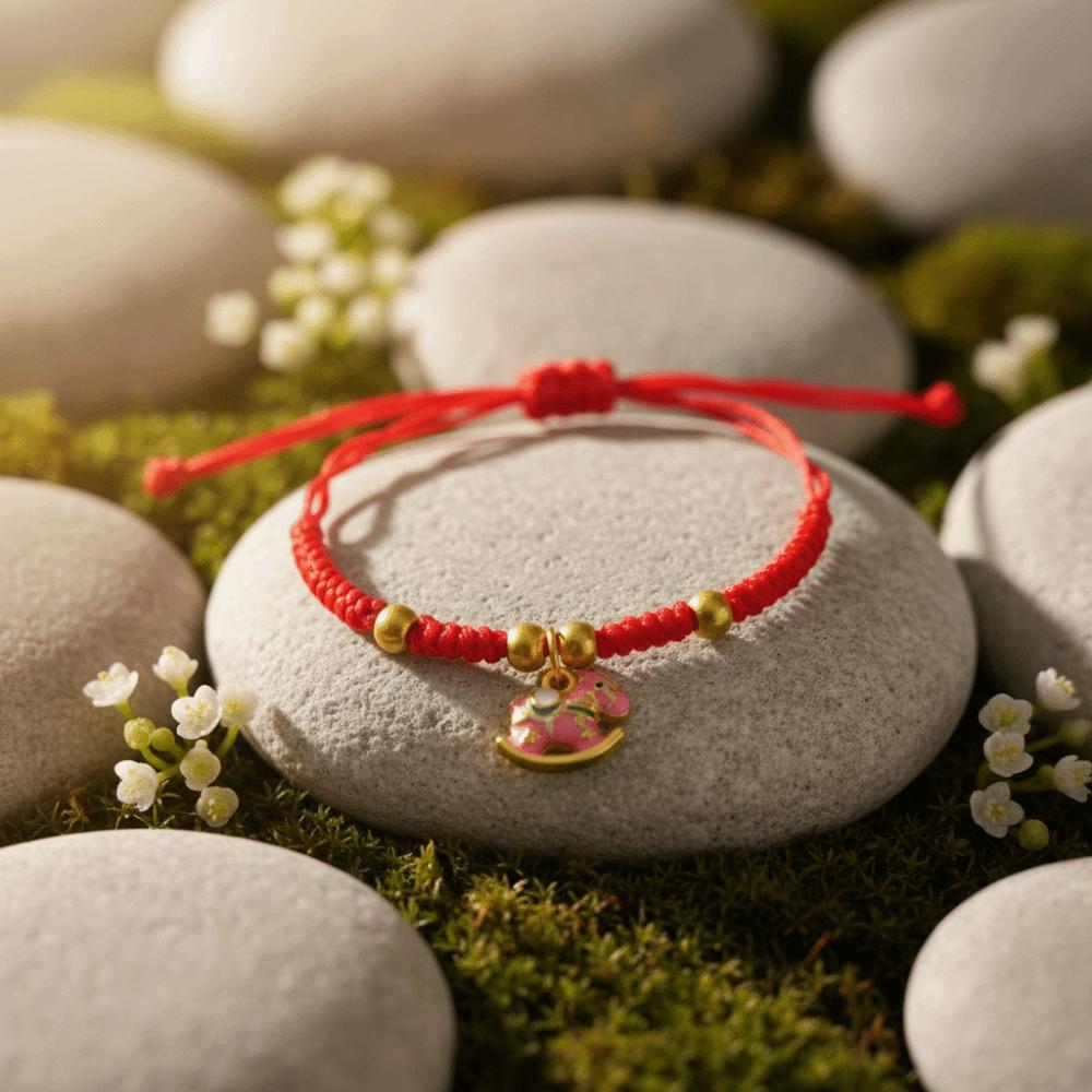 Zodiac Year Horse Year Bracelet Chinese Style Fortune Bracelet Lucky Pony Red Rope  Spring Festival