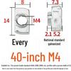 European Standard T-Nut - Rear-Mounted T-Shaped Hammer Head for Aluminum Profile (M4, M5, M6, M8) 20/30/40/45.