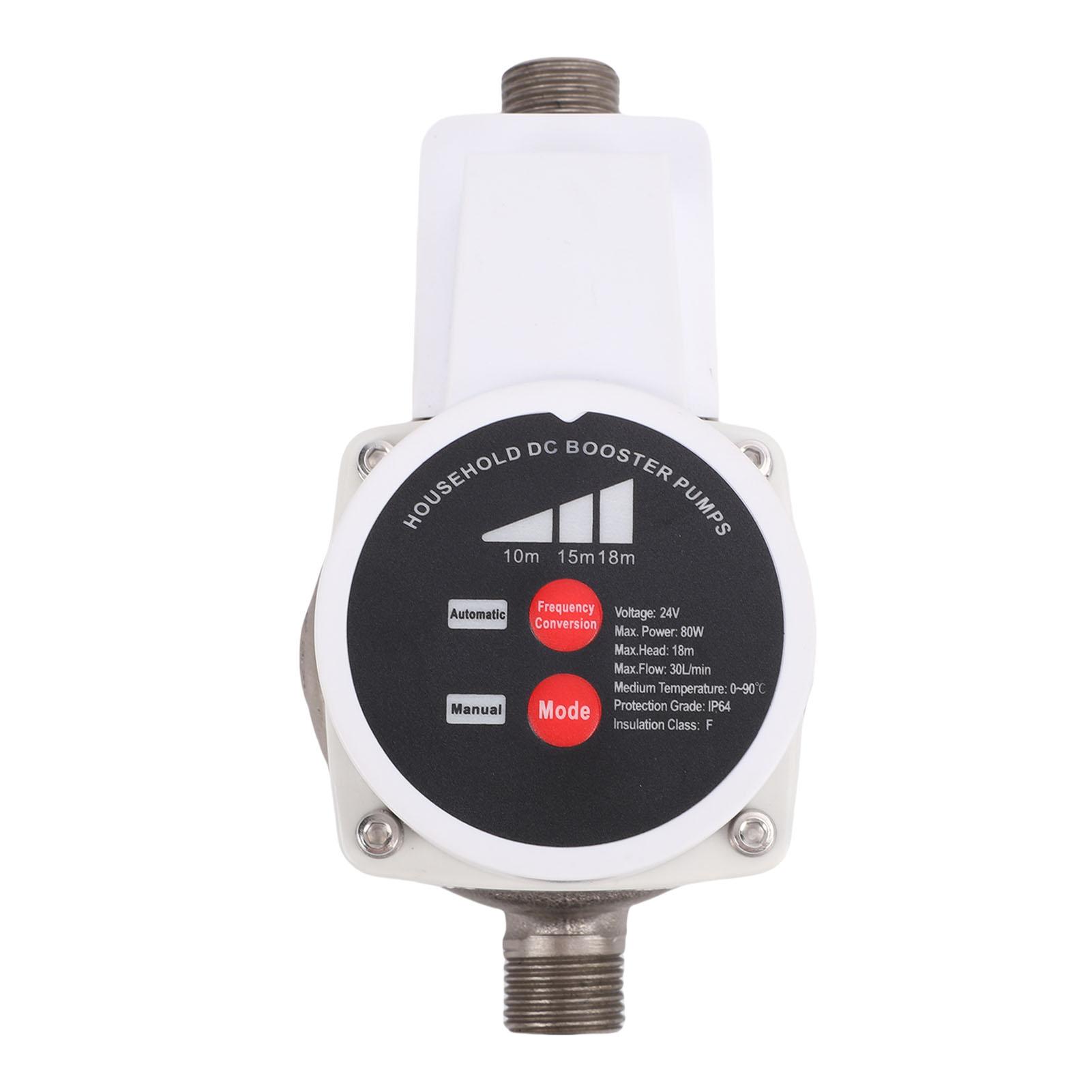 Pompe à Pression d'Eau de Douche Intelligente Fréquence 475,5 GPH 80W 26,1 PSI Économie d'Énergie G1Celsius2in Entrée Sortie Automatique 3 pour Maison Ki