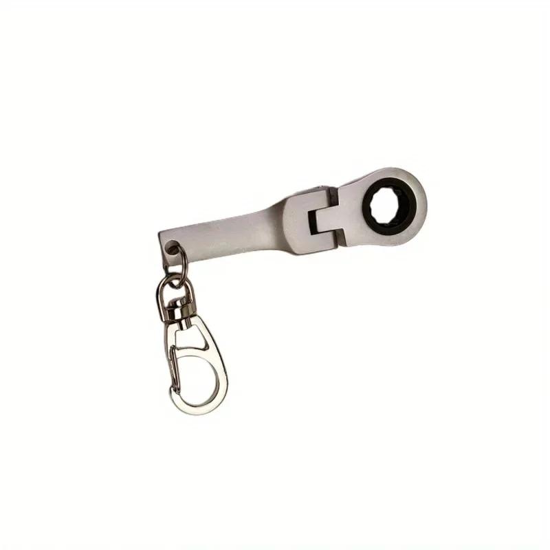 Creative 10mm Ratchet Wrench Mini Shaped JDM Metal Racing Keychain Key Chain Ring Keyring Adjustable Wrench Tools Tool