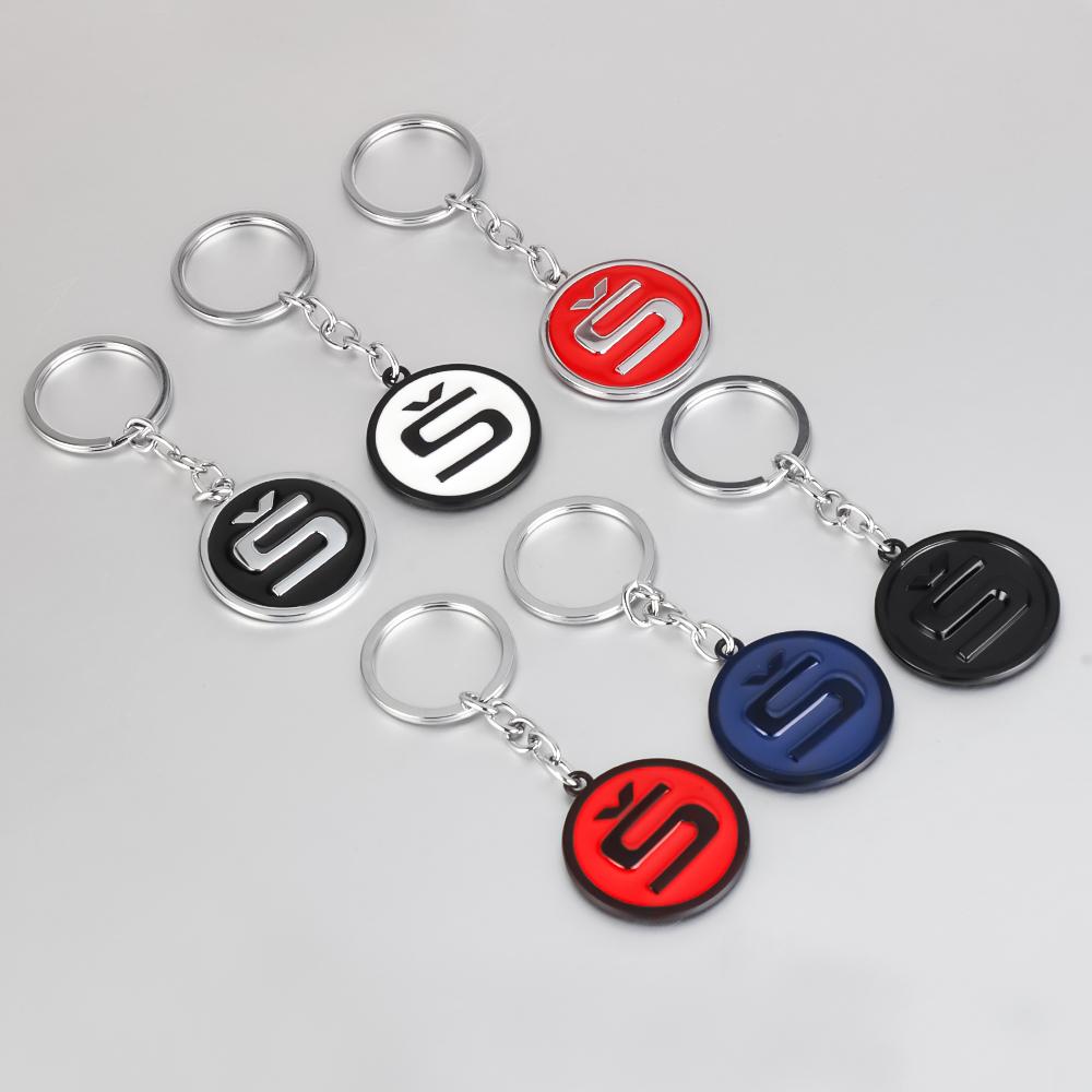 3D Metal Car Badge Key Ring Keyring Kechain Decoration For Skoda S Rapid Octavia Kodiaq Karoq KAMIQ Fabia Superb VRS Yeti Scala ulvc23