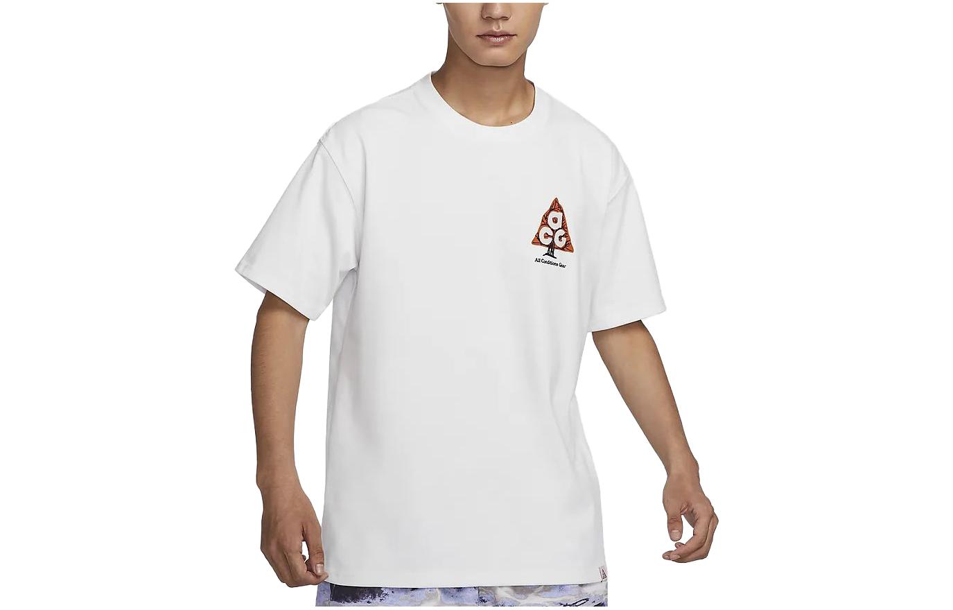 Nike ACG T Shirt Men s Mountain Peak White FJ1132-121 S