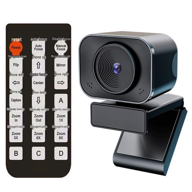 

UHD 4K Video Conference Camera with Fast Autofocus, Dual Microphones, Remote Control & Lens Cover