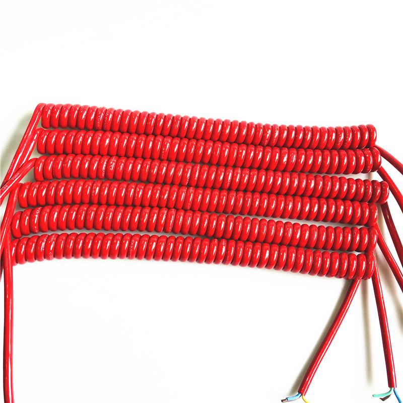 

High-Power Spiral Retractable Cable with PU Sheath, Multi-Core, 2.5/4/6/10 sq.mm Pure Copper