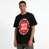 Retro Tokyo Japan Graphic Casual Tee Loose Fit Crewneck Top Pure cotton T-shirt