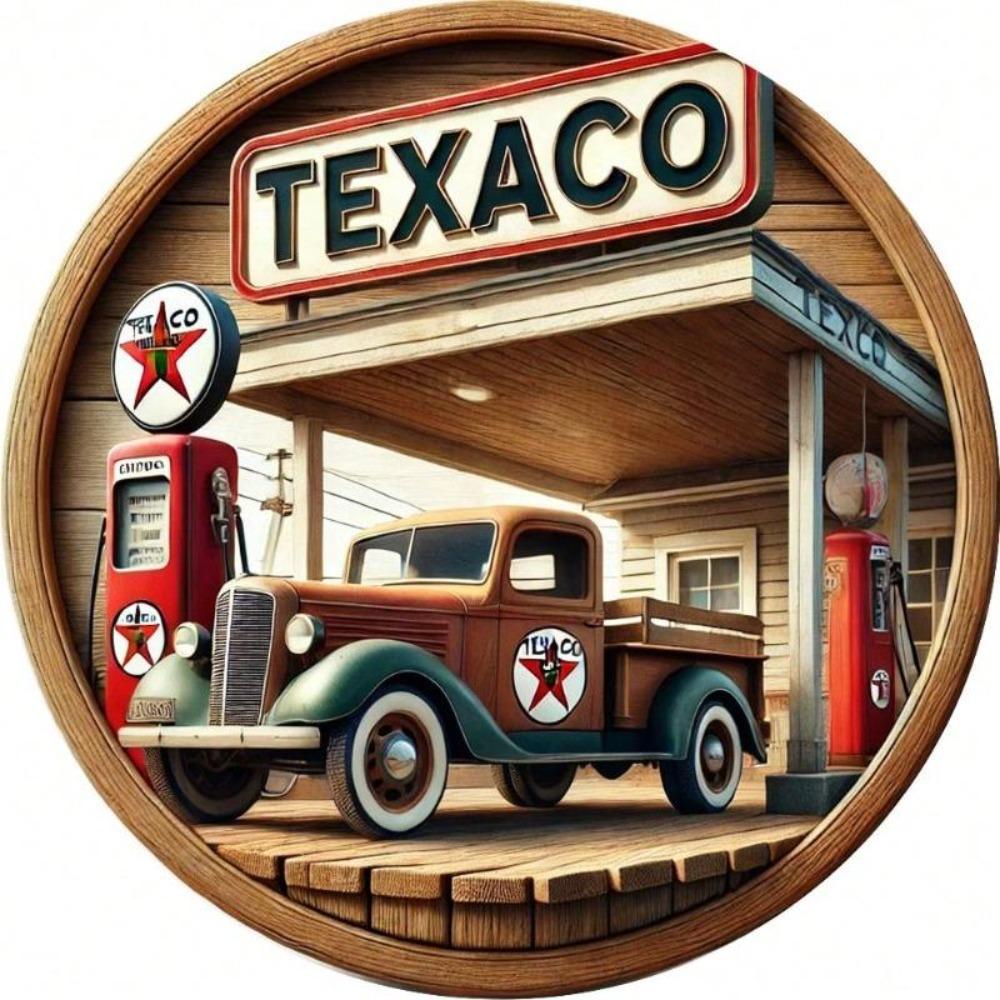 Texaco Vintage Metal Tin Sign Retro Garage Wall Decor Rustic Gas Station Artwork Aluminum Home Decor