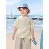Right European Style Boys' Mountain Pattern Short-Sleeve T-Shirt Children's Spring Elastic Top 2026 New Children's Clothing Baby Short-Sleeve