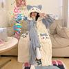 Autumn and Winter New Cute Hooded Nightgown Little Beaver Coral Fleece Pajamas Women's Winter Women's Pajamas Set