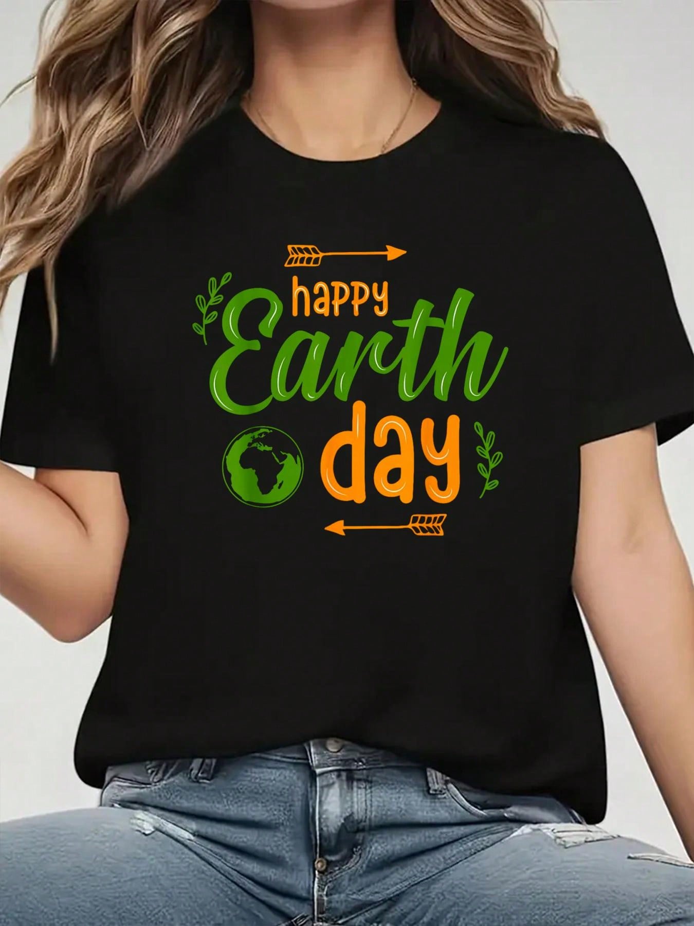 Happy Earth Day Planet Graphic T-shirt XXXL