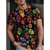 Herren Mode 3D Gedrucktes Herren T-Shirt Rundhals Kurzarm Trendige Streetwear