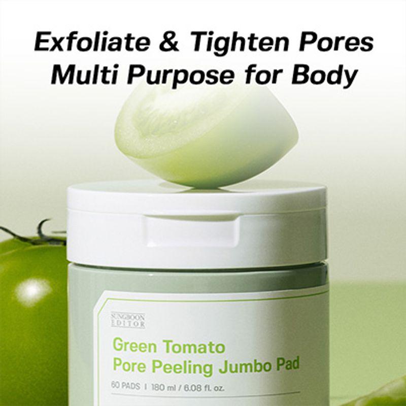 SUNGBOON EDITOR Green Tomato Pore Peeling Jumbo Pad 180ml (60pads)