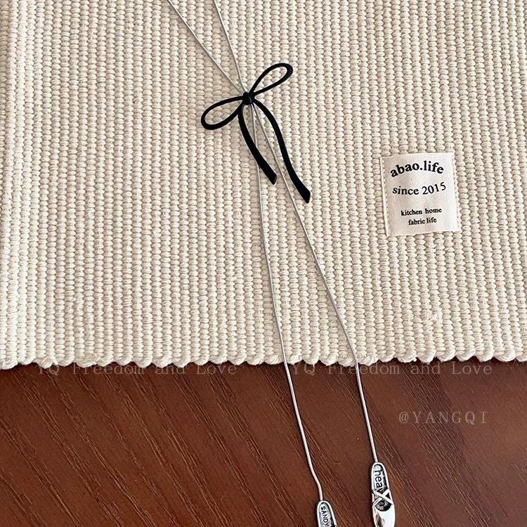 Women's Autumn and Winter Hoodie Bow Long Necklace