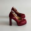 Fashion 2025 Spring Thick Heel Women Mary Jane Shoes Fashion Ankle Strap Ladies Elegant Wedding Party Pumps