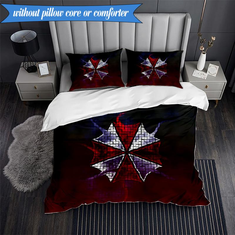 Umbrella Symbol 3pcs K-pop Music Group Bedding set,Ideal for Bedroom, Dormitory,Including Duvet Cover And 2pcs Pillowcases,Fan Gifts