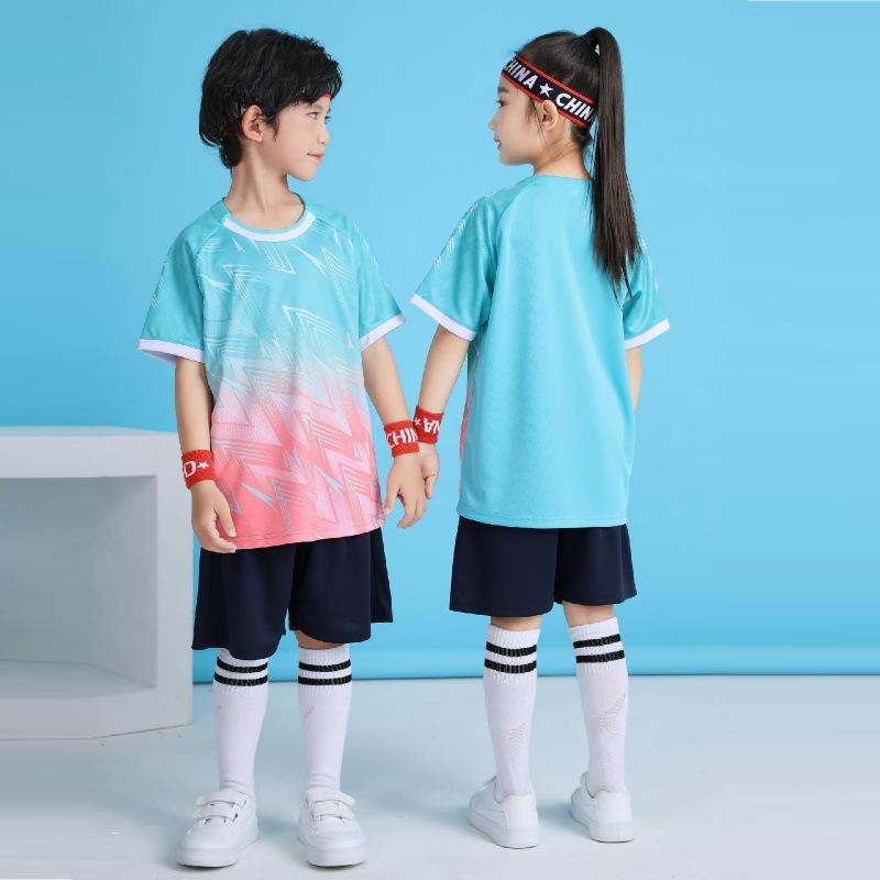 Children's Badminton Training Uniforms Boys and Girls Printing Primary School Students Sports Competition Training Uniforms Quick-drying Soldiers Ball