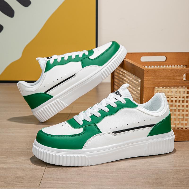 

Versatile White Shoe for Men Student Sports Shoes with Thick Soles New Couple s Shoe Anti Slip and Wear-resistant Commuting Shoe 36 зелёный