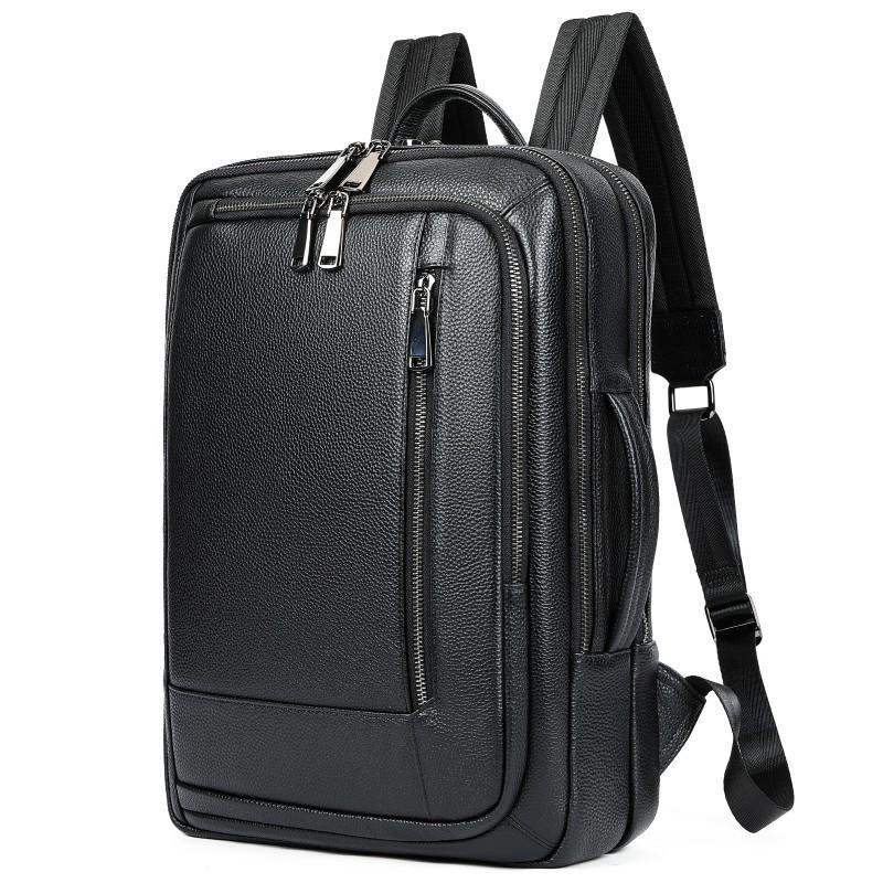 High End Backpack Computer Business Multifunctional Men s Commuting Leisure Top Layer Cowhide High-end