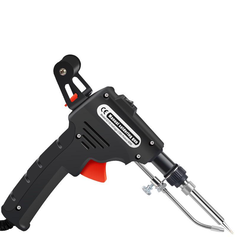 60W Internal Heating Semi-Automatic Soldering Iron with Manual Feed, US Standard