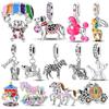 Original Charms Bead Copper Animal Series Parachute Dog Deer Horse Pendants Fit Bracelet Diy Jewelry Marking