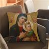Jesus Portrait Pattern Throw Pillow Case Virgin Mary Christianity Adore Home Decoration Square Cushion Cover Sofa Pillow Cover