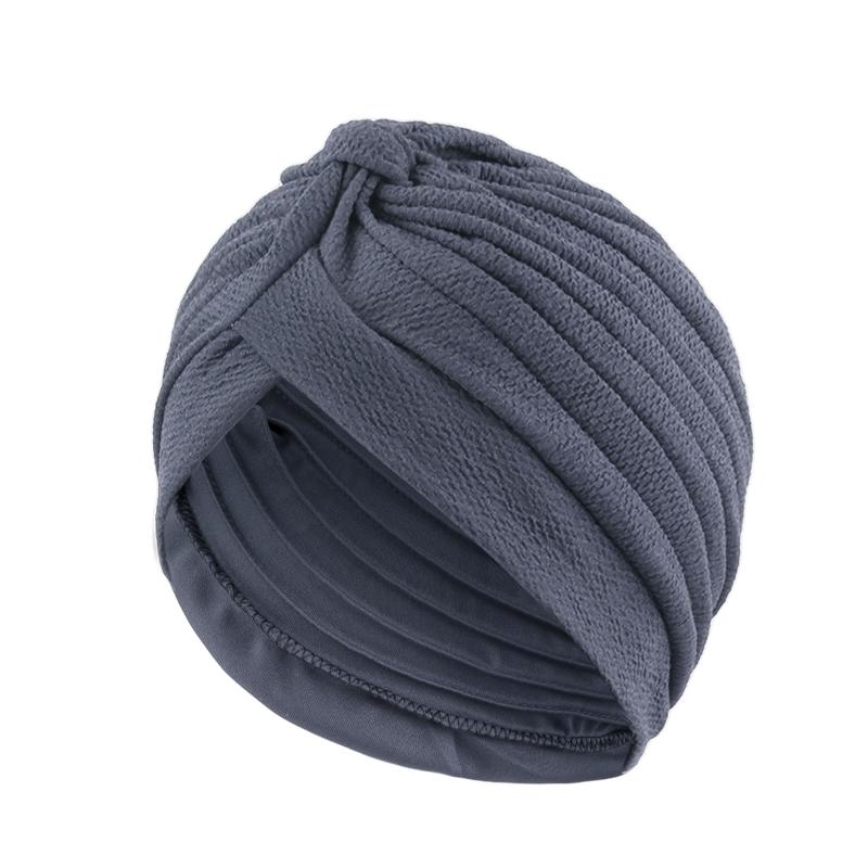 New Women's Solid Color knot Hijab Turban Bonnet African Head Wraps Nigeria Wedding Party Headpiece Muslim Under Scarf Caps