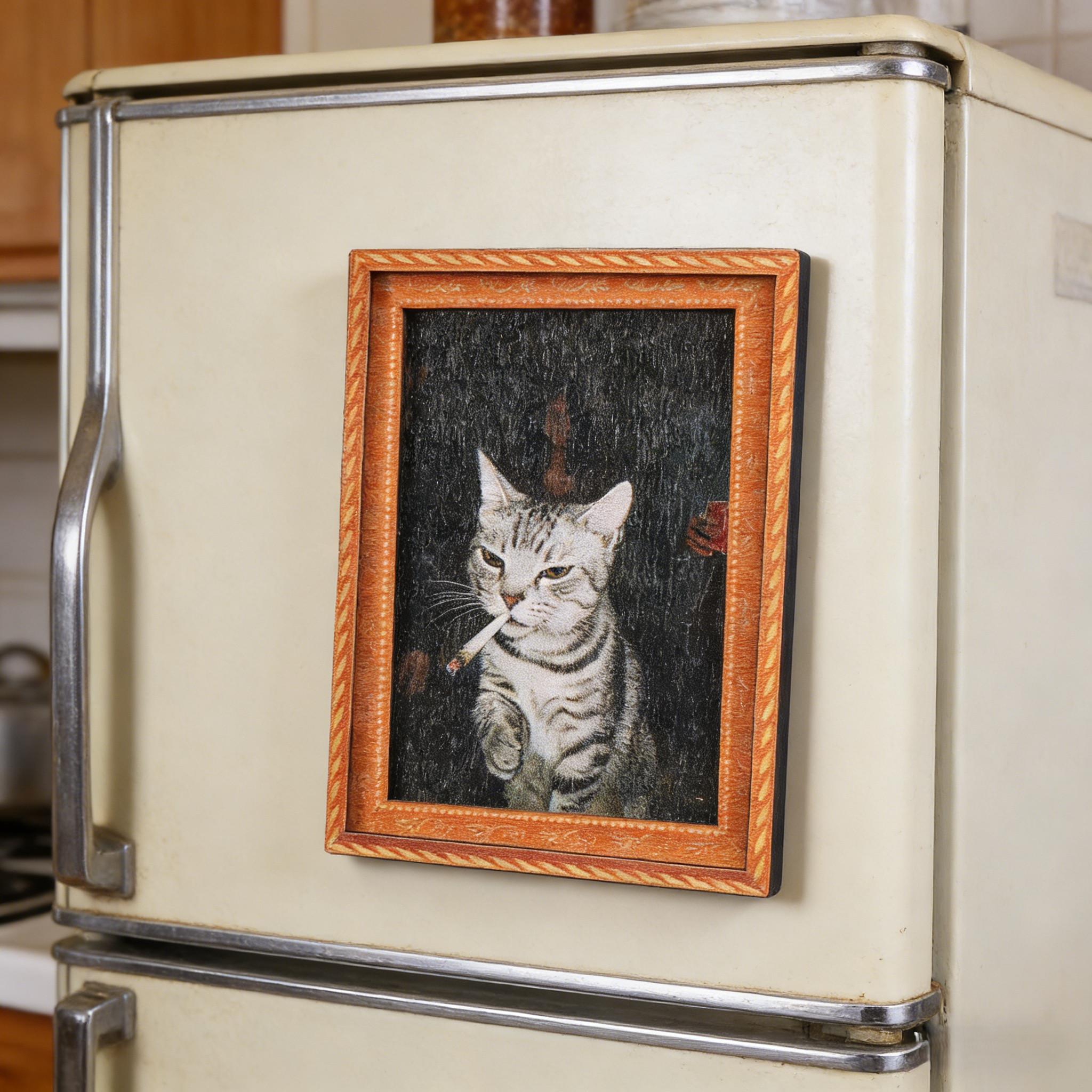 

Cute Kitten Fridge Magnet Mini Photo Frame Refrigerator Magnet чёрный