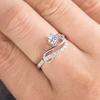 Huitan Fashion Stylish Rings for Women Noble Opulent Graceful Finger Accessories for Party Chic Bight CZ Wedding Band Jewelry