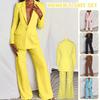 Moda Donna Abito a Maniche Lunghe Set Pantaloni Gamba Dritta Set Abito Nuovo