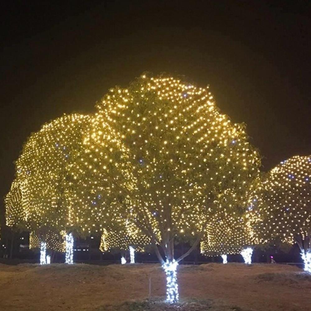 EU Plug LED Net Mesh String Light Waterproof Curtain Light  Christmas Decorations