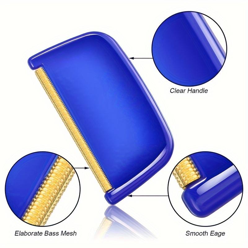 [Copper Mesh Lint Remover] Manual Lint Remover with Copper Mesh | Portable Fabric Shaver for Fleece and Knit Clothes, No Electricity Needed, Blue