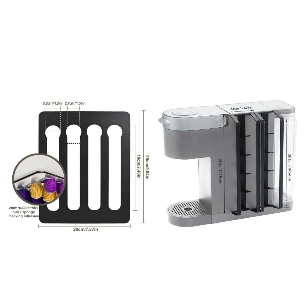 Punch-free Design Coffee Capsule Rack Slide Rail Wall-mounted Rack  Home Coffee Station