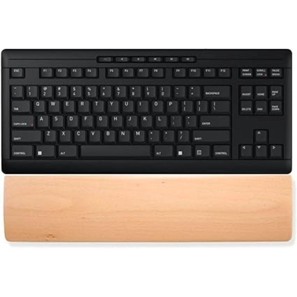 Solid Black Walnut Wrist Rest Anti-Slip Ergonomic Palm Rest Keyboards Space-Saving Durable Design for Office Gaming & Long Typing Sessions 44/36cm
