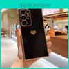 For Solid S25 Color Silver Heart Pattern Tpu Slim Phone Case Protective