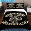 3PCS Anarchy Motorcycle Club 3pcs Bedding,Including 3PCS Duvet Cover And 2pcs Pillowcases Perfect for Christmas,Ideal for Bedroom, Dormitory
