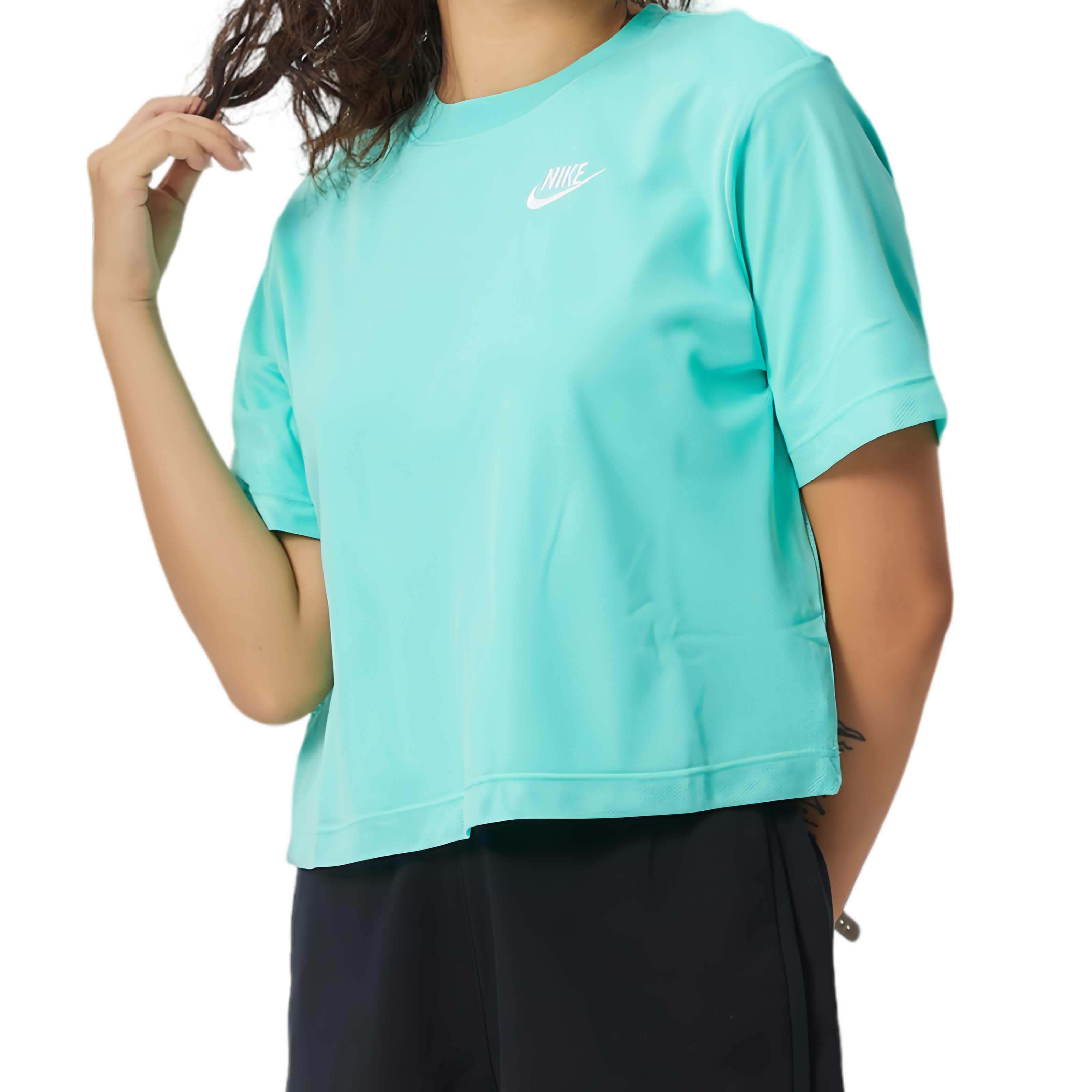 

Nike Nsw Топ Дим Ссн 1 Основной Влагоотводящий Повседневный Спортивный С коротким рукавом Со спущенным плечом Футболка Женские топы Зеленый FB8353-349 M