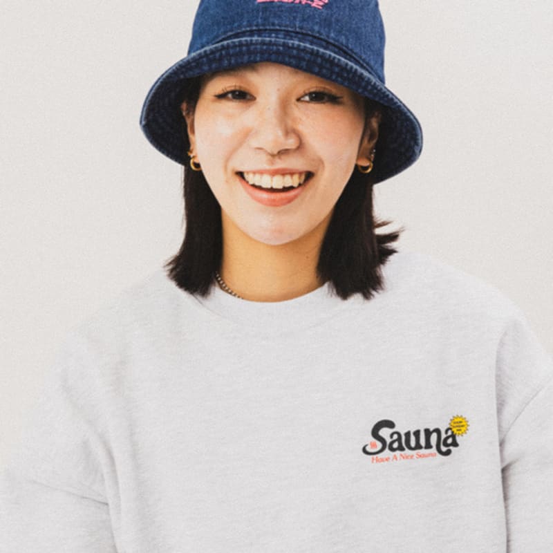 BIGWAVE COLLECTIVE GIRL Logo BUCKET HAT (DENIM)