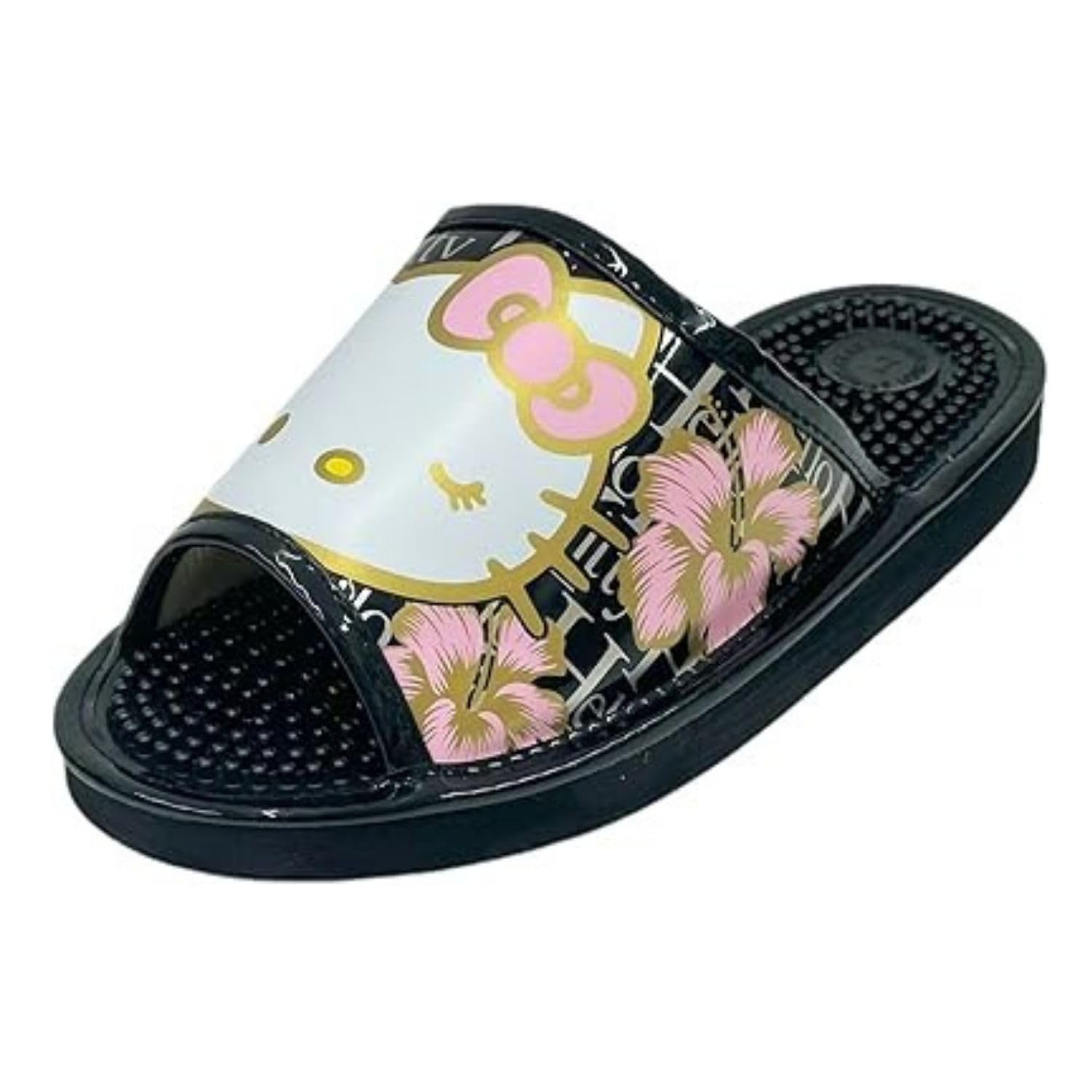 Sanrio Hello Kitty Health Sandals Relaxed LL Multi-Corporation Women s Slippers, Fit, Black, (approx. 25cm) SA-4194G