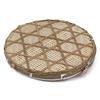 Covered Bamboo Serving Food Tent Basket Hand Woven Round Food Basket with Mesh Cover