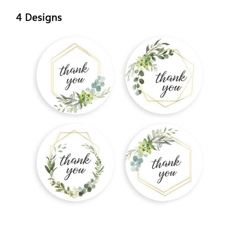 Thank You Stickers 500pcs/roll Gift Envelopes Biscuit Cooking Wrapping Accessory for New Year Card Decoration