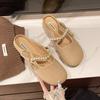 Flat Bottom Soft Bottom Bag Head Half Slippers Women's Versatile Wear 2025 New Summer Casual Pregnant Women Gentle Evening Shoes