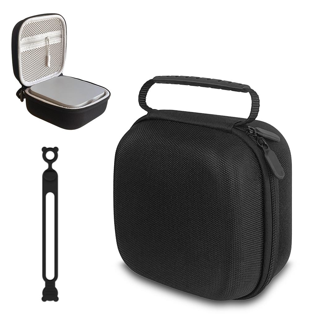 For Apple Mac Mini M4 Portable Carrying Case with Mesh Pocket Shock Resistant Storage Bag