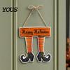 Festive Halloween Hanging Ornament Pumpkin Door Decor, Spooky Wall for Party Eye-catching Decoration Scene, Front Entryway Decoration, Trick or