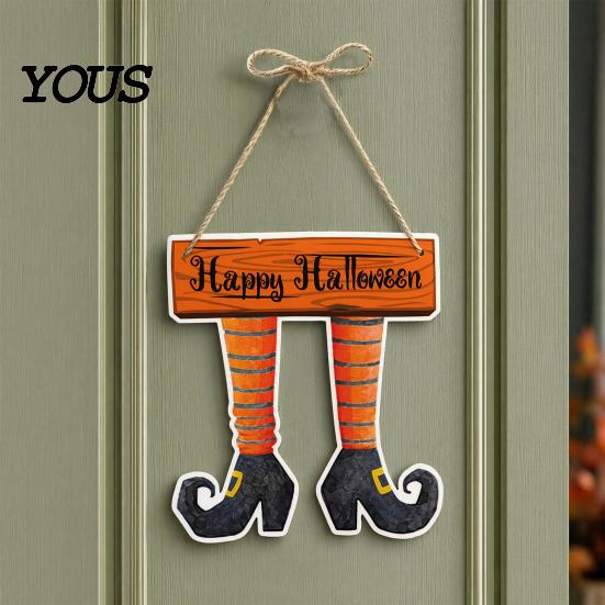 Festive Halloween Hanging Ornament Pumpkin Door Decor, Spooky Wall for Party Eye-catching Decoration Scene, Front Entryway Decoration, Trick or