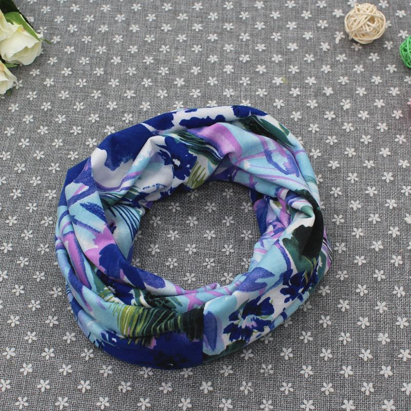 Women Summer Flower Printing Cotton Sunscreen Sun Hat Female Spring Autumn Windproof Warm Multifunctional Bib Cap Headscarf C1