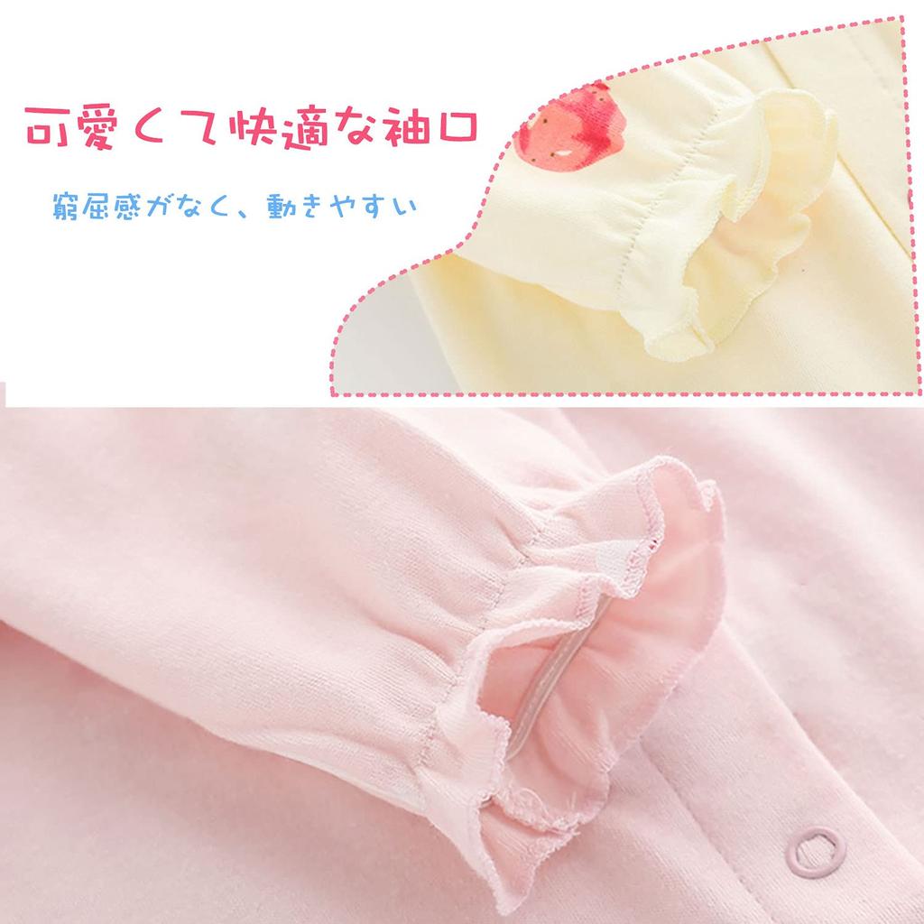 Set of Baby Newborn Clothes for Newborn Cute Baby Baby Shower and [miniGray] 3-Piece Long-Sleeved Coveralls, 100% Cotton, Front-Opening, Girls,