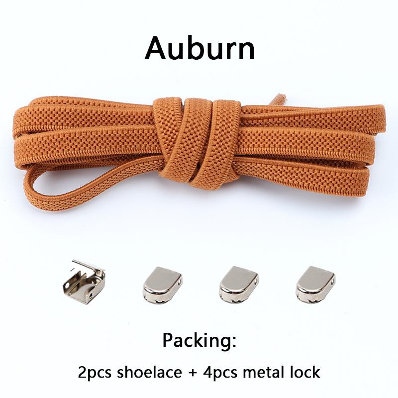 4Pcs Metal Buckles No Tie Shoelaces Elastic for Sneakers One Size Fits All Adult Kids Quick Laces Lazy Sport Rubber Shoestrings